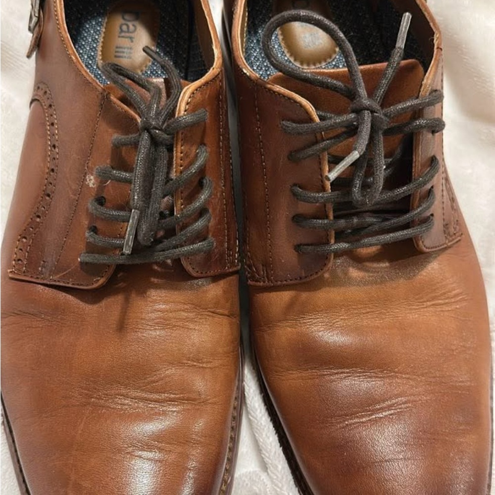 Bar III Tan Leather Oxfords